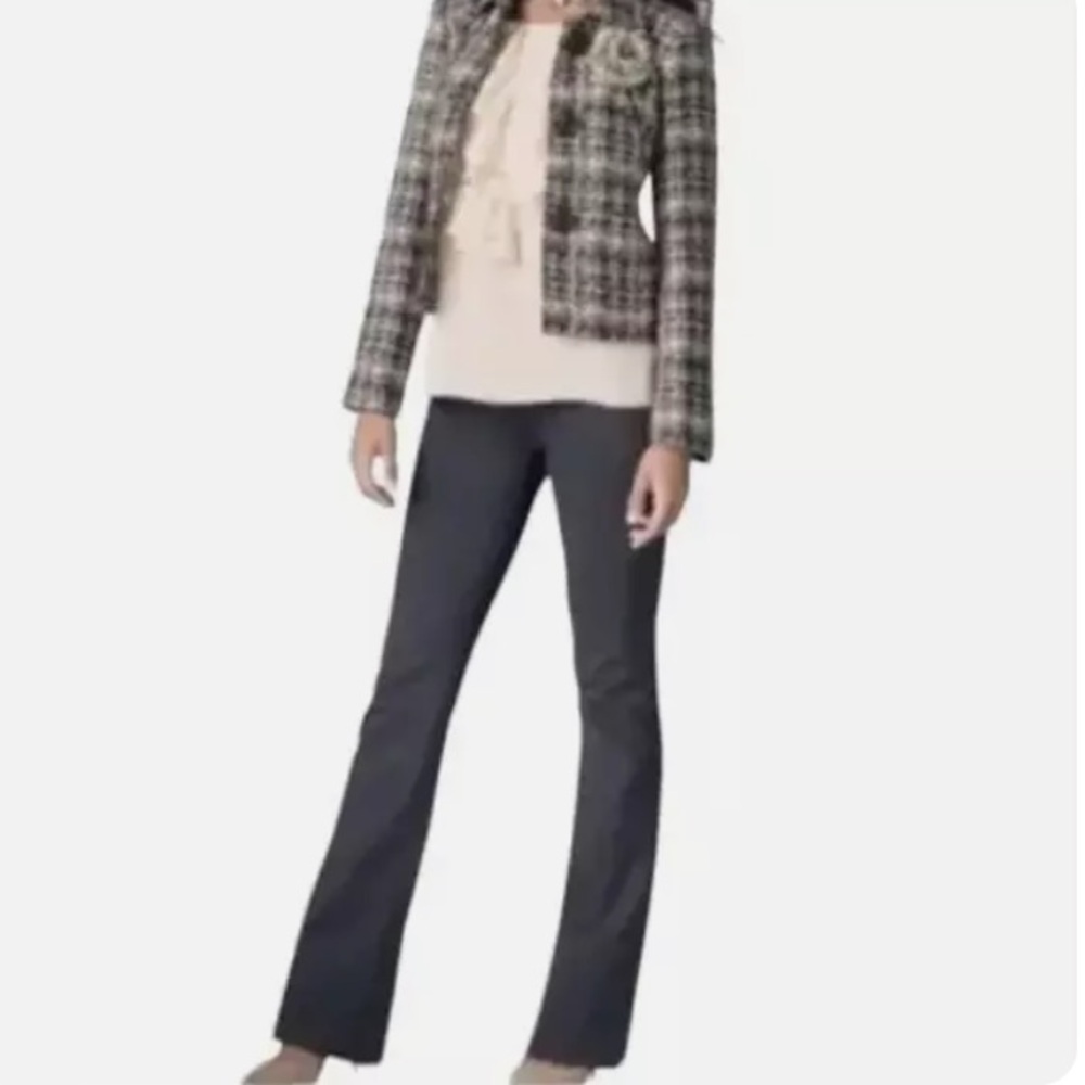 CAbi Women’s Ponte Knit Back Zip Charcoal Pants